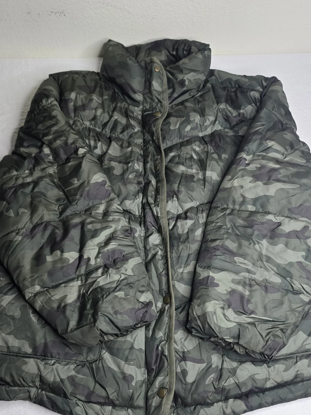 Old Navy Olive Green Jacket with White Brand Patch